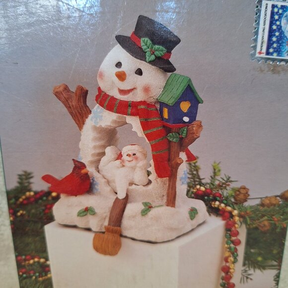 Snowman Stocking Holder By Seasonal Specialties Heavy Resin Country Christmas - Picture 3 of 8